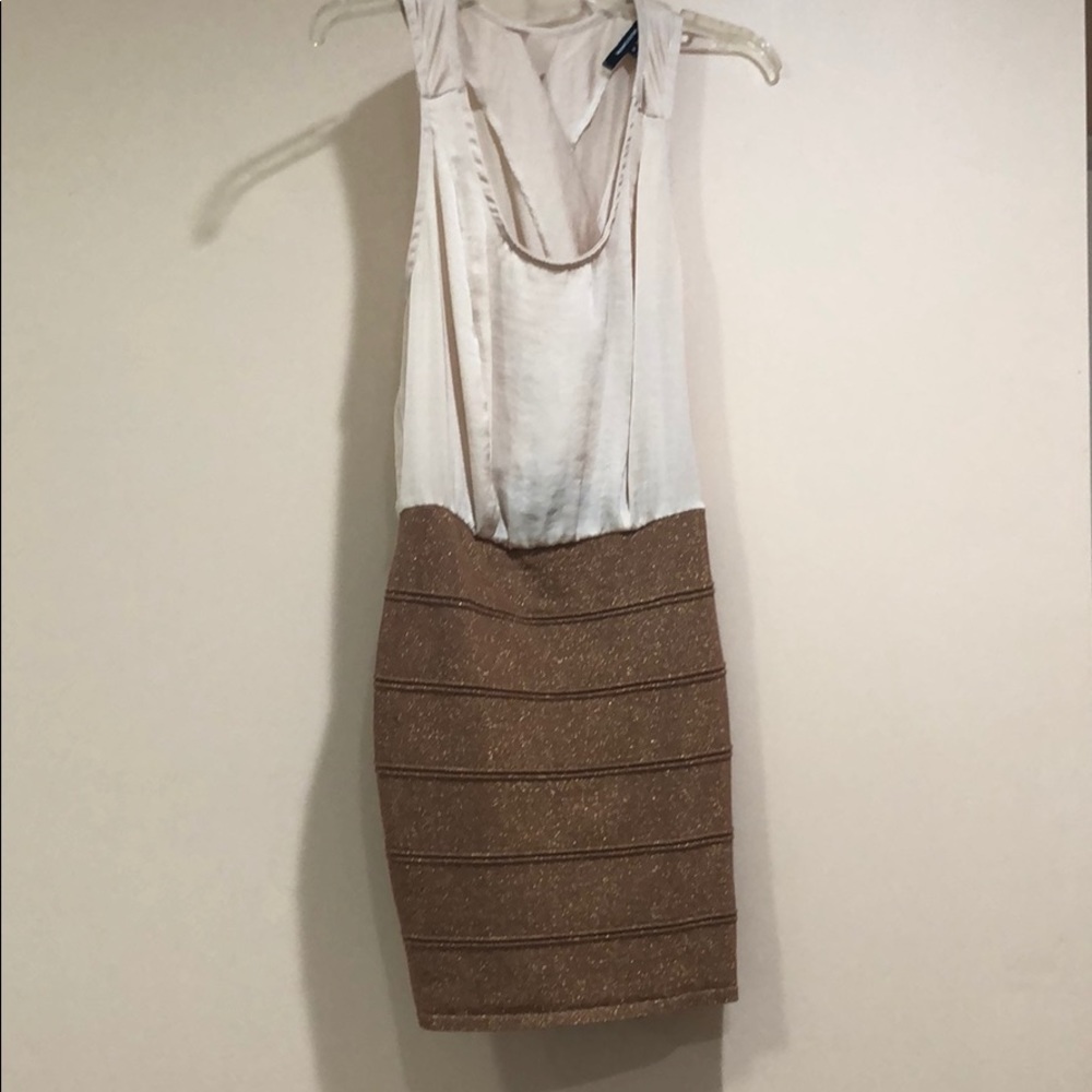 Gold and cream dress